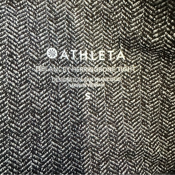 Athleta Delancey Herringbone Tights Leggings Gap Gray Size S NWOT #215 - Picture 7 of 8